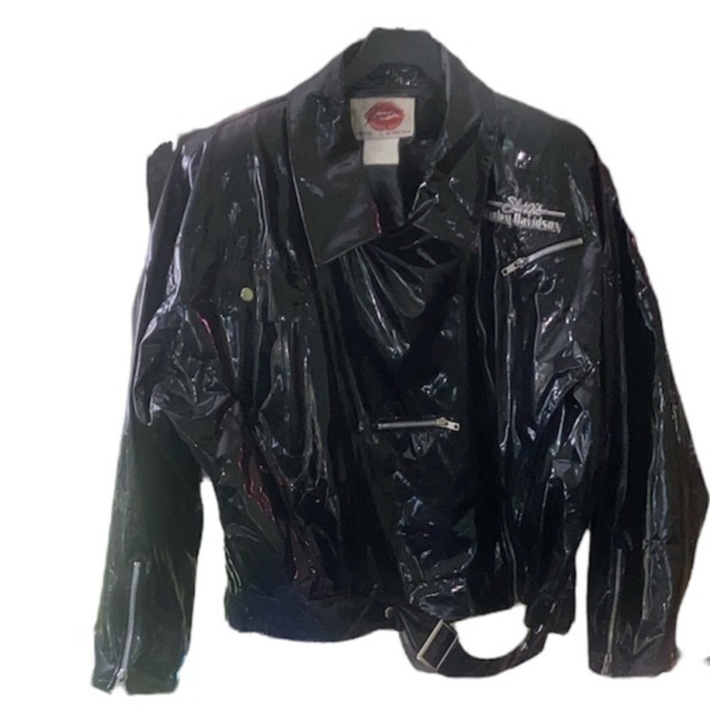 VINTAGE 80’s Sturgis Harley Davidson Kenn Sporn Downtown Wippette Vinyl Jacket